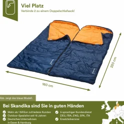 Skandika Deckenschlafsäcke|Sommerschlafsäcke-Iceland L schlafsack - Yellow