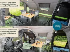 Skandika Familienzelte|Zelt 10 Personen-Kambo 12 Tunnelzelt