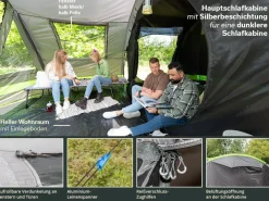 Skandika Familienzelte|Zelt 10 Personen-Kambo 12 Tunnelzelt