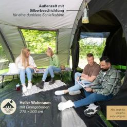 Skandika 6 Personen Tunnelzelte|Familienzelte^Kambo 6 Tunnelzelt - Beige