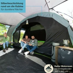 Skandika Kambo 6 Tunnelzelt - Black< 6 Personen Tunnelzelte|Familienzelte