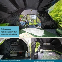 Skandika Kambo 6 Tunnelzelt - Black< 6 Personen Tunnelzelte|Familienzelte