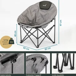 Skandika Faltstühle^Kupari Moonchair XL Campingstuhl - Grey