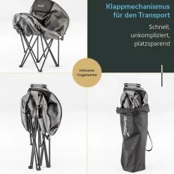 Skandika Faltstühle^Kupari Moonchair XL Campingstuhl - Grey