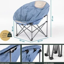 Skandika Faltstühle-Kupari Moonchair XL Campingstuhl - Blue