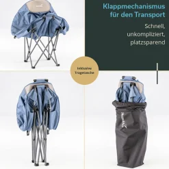 Skandika Faltstühle-Kupari Moonchair XL Campingstuhl - Blue