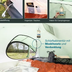 Skandika 3 Personen Kuppelzelte|Verdunkelungszelte-Larvik 3 Kuppelzelt