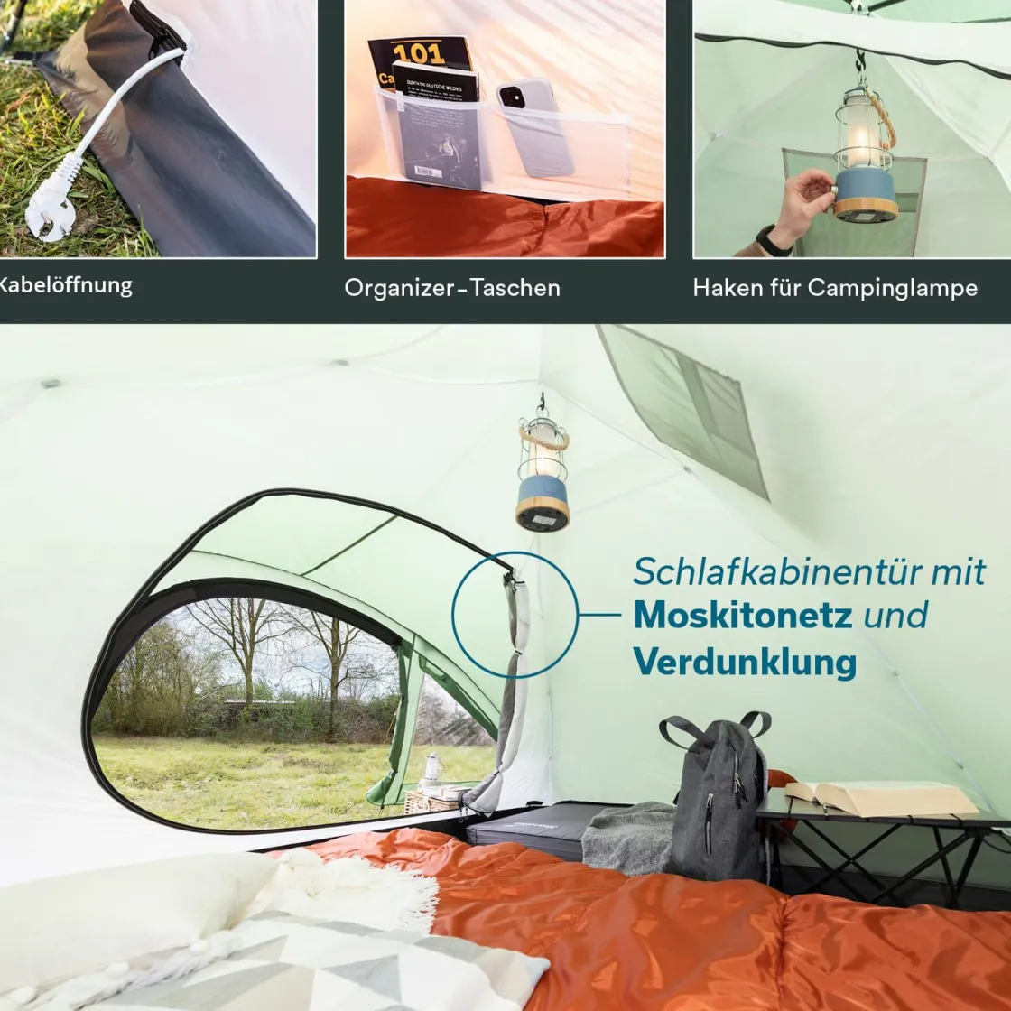 Skandika 3 Personen Kuppelzelte|Verdunkelungszelte-Larvik 3 Kuppelzelt