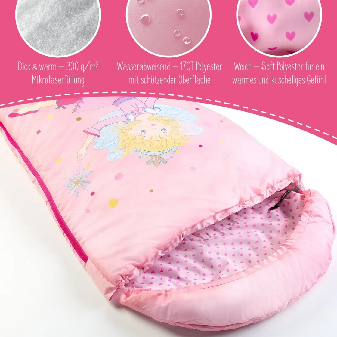 Skandika Schlafsäcke Kinder|Sommerschlafsäcke-Lillifee Kinder Schlafsack