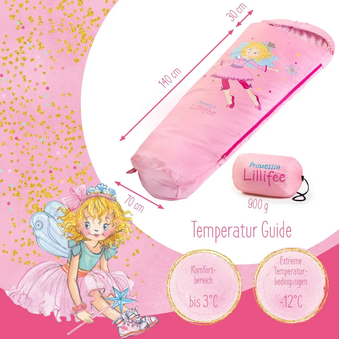 Skandika Schlafsäcke Kinder|Sommerschlafsäcke-Lillifee Kinder Schlafsack