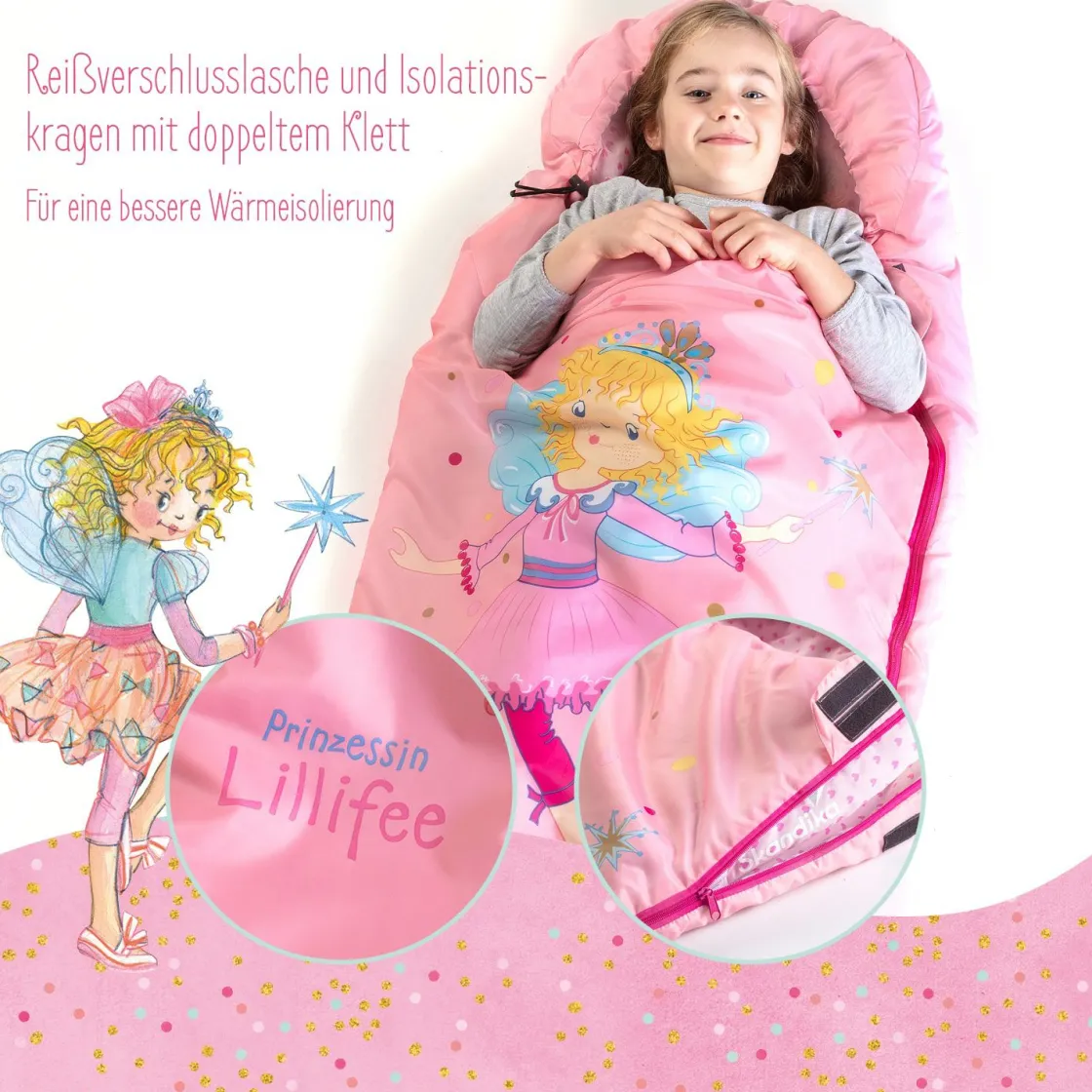 Skandika Schlafsäcke Kinder|Sommerschlafsäcke-Lillifee Kinder Schlafsack