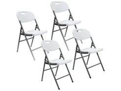 Skandika Klappstühle-Masi Set von 4 Klappstuhle - White