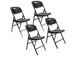 Skandika Masi Set von 4 Klappstuhle - Black< Klappstühle