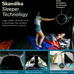 Skandika Montana 8 Sleeper Protect (grün)< Verdunkelungszelte|Familienzelte