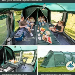 Skandika Montana 8 Sleeper Protect (grün)< Verdunkelungszelte|Familienzelte