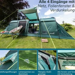 Skandika Montana 8 Sleeper Protect (grün)< Verdunkelungszelte|Familienzelte