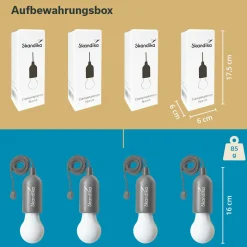 Skandika Narvik 4er-Set LED-Camping-Hängelampen< Hängelampen|Hängelampen