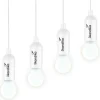Skandika Campinglampen Batteriebetrieben|Campinglampen Batteriebetrieben-Narvik 4er-Set LED-Camping-Hängelampen - White