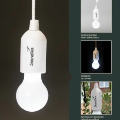 Skandika Campinglampen Batteriebetrieben|Campinglampen Batteriebetrieben-Narvik 4er-Set LED-Camping-Hängelampen - White