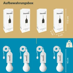 Skandika Campinglampen Batteriebetrieben|Campinglampen Batteriebetrieben-Narvik 4er-Set LED-Camping-Hängelampen - White