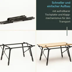 Skandika Pikku Alu Holzoptik Falttisch< Rolltische