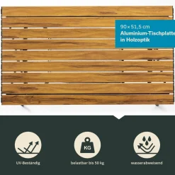 Skandika Pikku Alu Holzoptik Falttisch< Rolltische