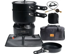 Skandika Rask Hybrid Gas/Strom Campingkocher - Black< Campinggrills|Campinggrills