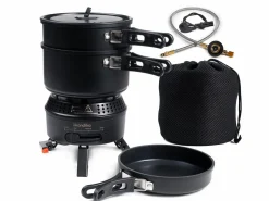 Skandika Campinggrills|Campinggrills-Rask Hybrid Gas/Strom Campingkocher - Black