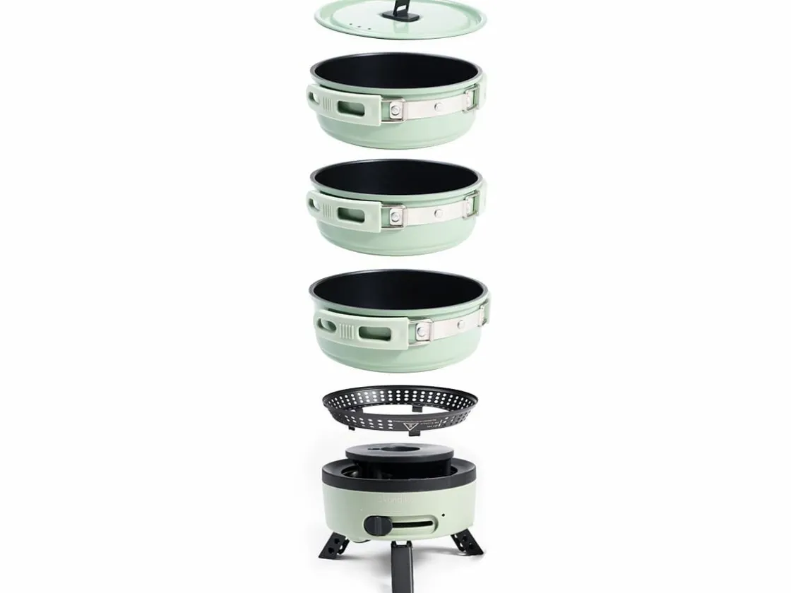 Skandika Campinggrills|Campinggrills^Rask Hybrid Gas/Strom Campingkocher - Green