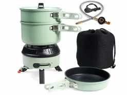 Skandika Campinggrills|Campinggrills^Rask Hybrid Gas/Strom Campingkocher - Green