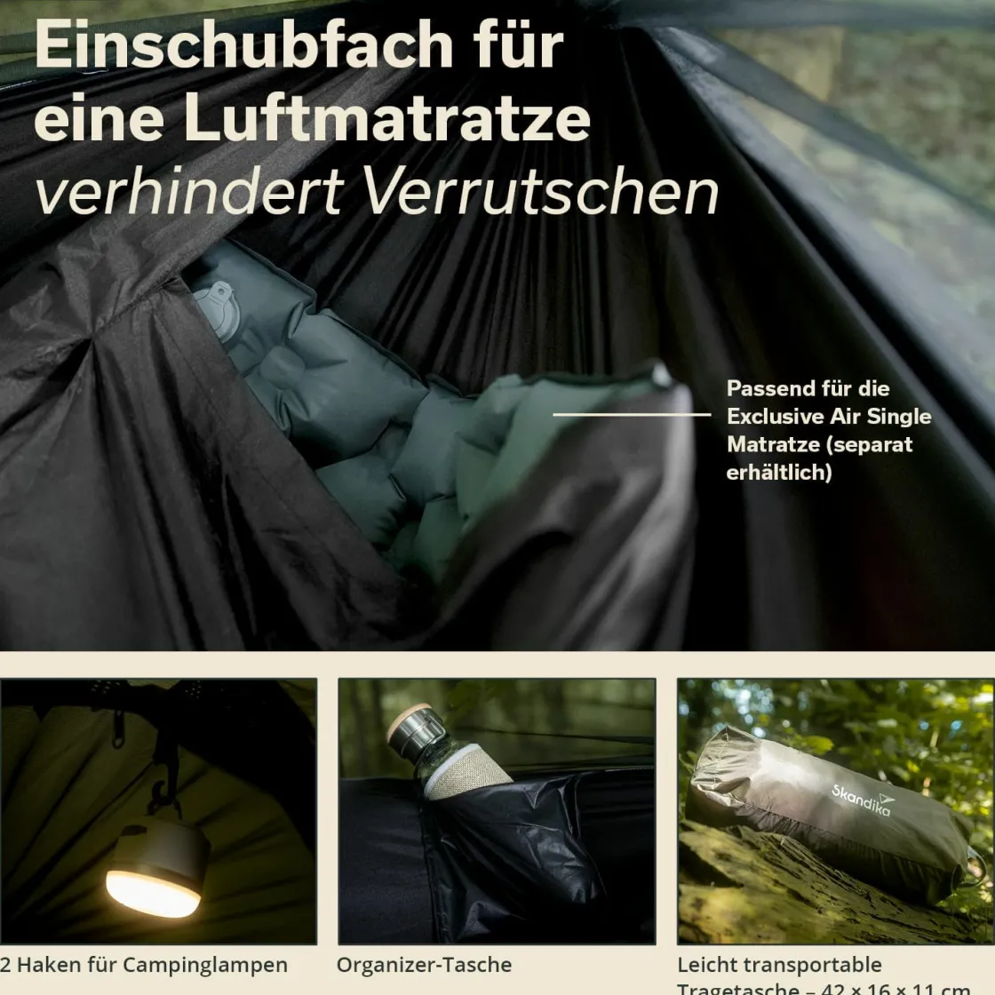 Skandika Hängematten^Rian Hängemattenzelt mit Moskitonetz