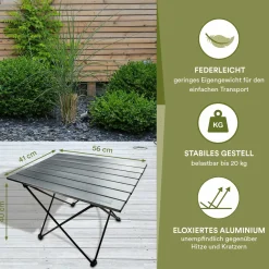 Skandika Rolltische-Ruka M Aluminiumtisch