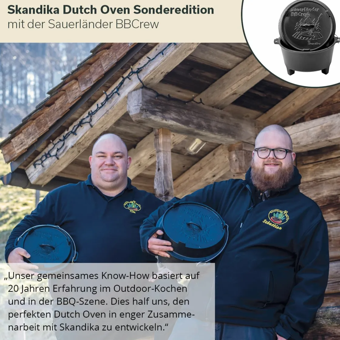 Skandika Grill Zubehör|Grill Zubehör^Sauerländer BBCrew Dutch Oven Satz - 10,25 Liter