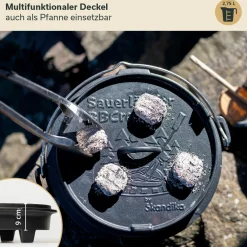 Skandika Grill Zubehör|Grill Zubehör^Sauerländer BBCrew Dutch Oven Satz - 10,25 Liter