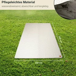 Skandika Bodenplane|Bodenplane^Softtouch-Fleece Zeltteppich - 200 x 300 cm
