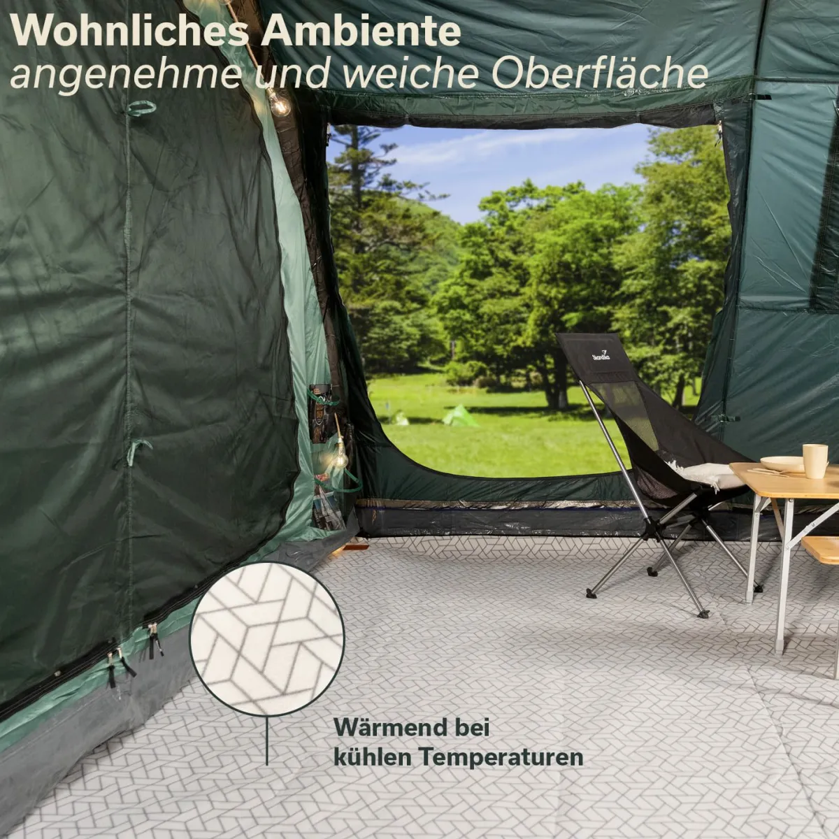 Skandika Softtouch-Fleece Zeltteppich - 300 x 300 cm< Teppiche|Teppiche