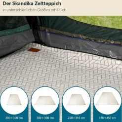 Skandika Softtouch-Fleece Zeltteppich - 300 x 300 cm< Teppiche|Teppiche