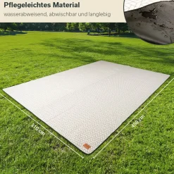 Skandika Bodenplane|Bodenplane-Softtouch-Fleece Zeltteppich - 310 x 450 cm