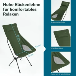 Skandika Faltstühle-Solig ultraleichter Faltstuhl mit Tragetasche - Green