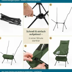 Skandika Faltstühle-Solig ultraleichter Faltstuhl mit Tragetasche - Green