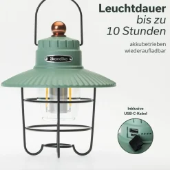 Skandika Soroya Retro-LED-Campinglampe mit Powerbank - Green< Campinglampen Aufladbar|Campinglampen Aufladbar