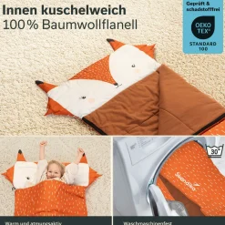 Skandika Soti Kinderschlafsack - Fuchs<Kinder Schlafsäcke Kinder|Deckenschlafsäcke