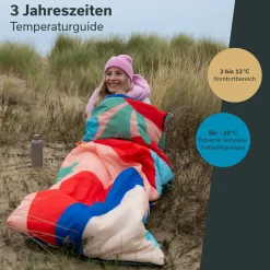 Skandika Deckenschlafsäcke|Sommerschlafsäcke-Sovro 190 Deckenschlafsack - Coral Flame