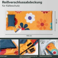 Skandika Deckenschlafsäcke|Sommerschlafsäcke-Sovro 190 Deckenschlafsack - Flower
