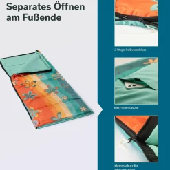 Skandika Deckenschlafsäcke|Sommerschlafsäcke^Sovro Lite 190 Deckenschlafsack - Rainbow