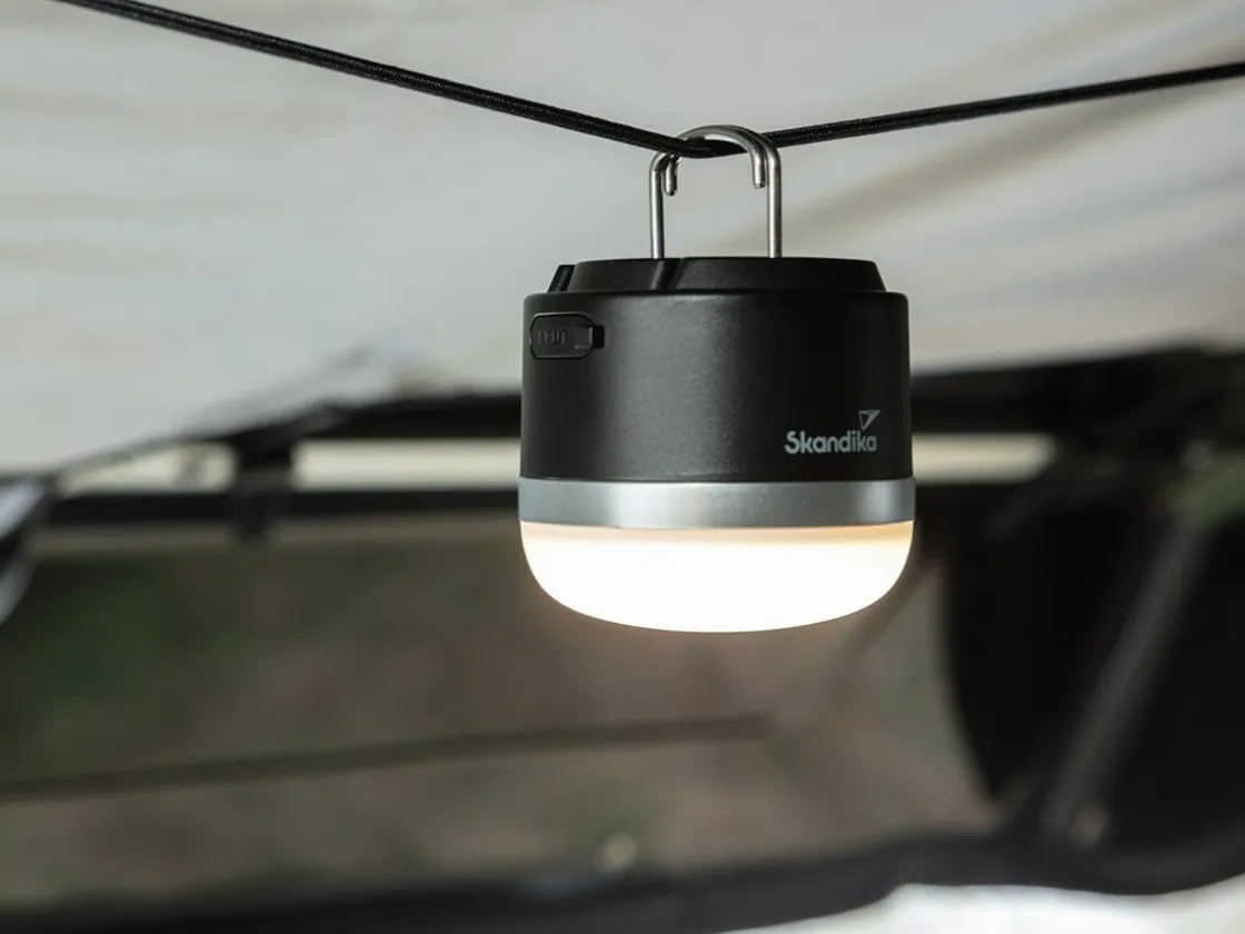 Skandika Campinglampen Aufladbar|Campinglampen Aufladbar-Tarfala Set mit 2 Campinglampen - Black