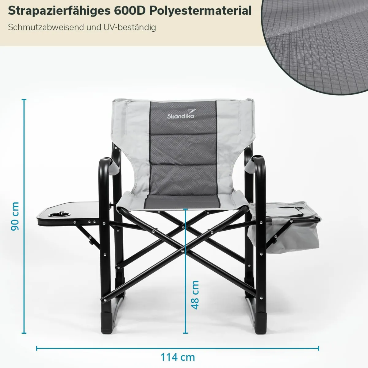 Skandika Tepsa Faltstuhl - Grey< Faltstühle