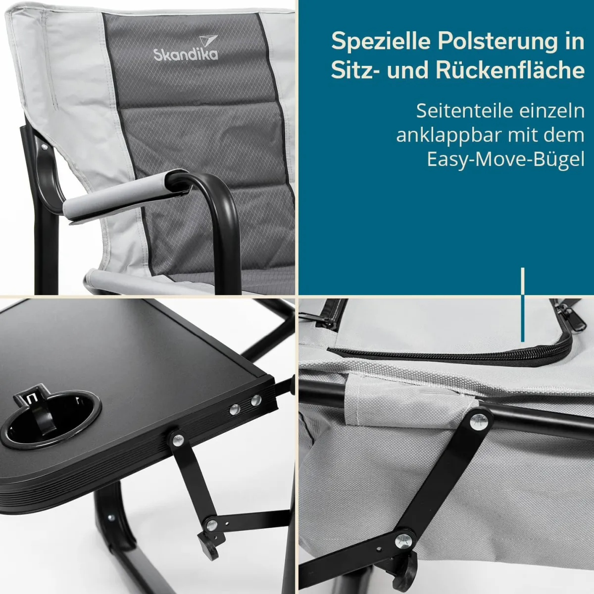 Skandika Tepsa Faltstuhl - Grey< Faltstühle