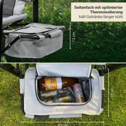 Skandika Tepsa Faltstuhl - Grey< Faltstühle
