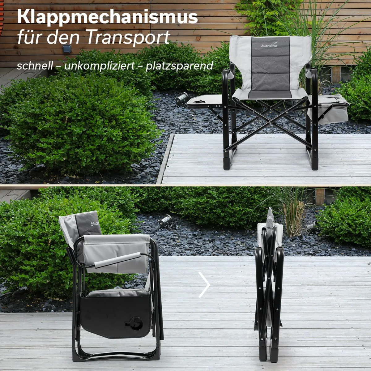 Skandika Tepsa Faltstuhl - Grey< Faltstühle